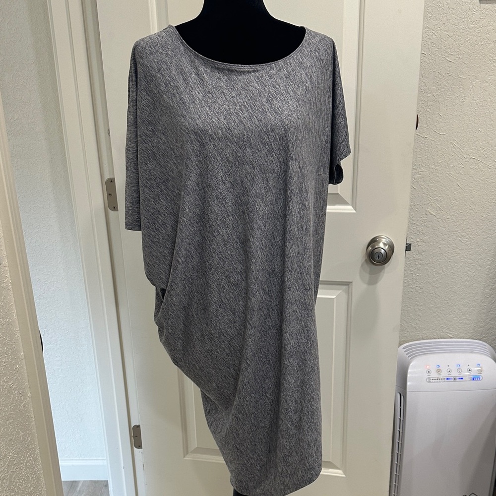 Athleta Asymmetrical Gray Heather Dress Small